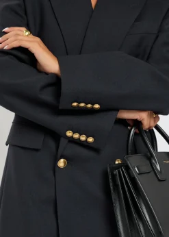 Double-breasted wool blazer