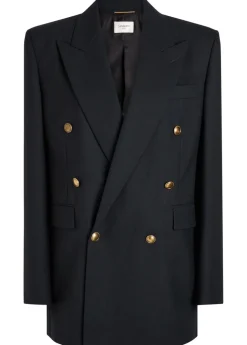 Double-breasted wool blazer