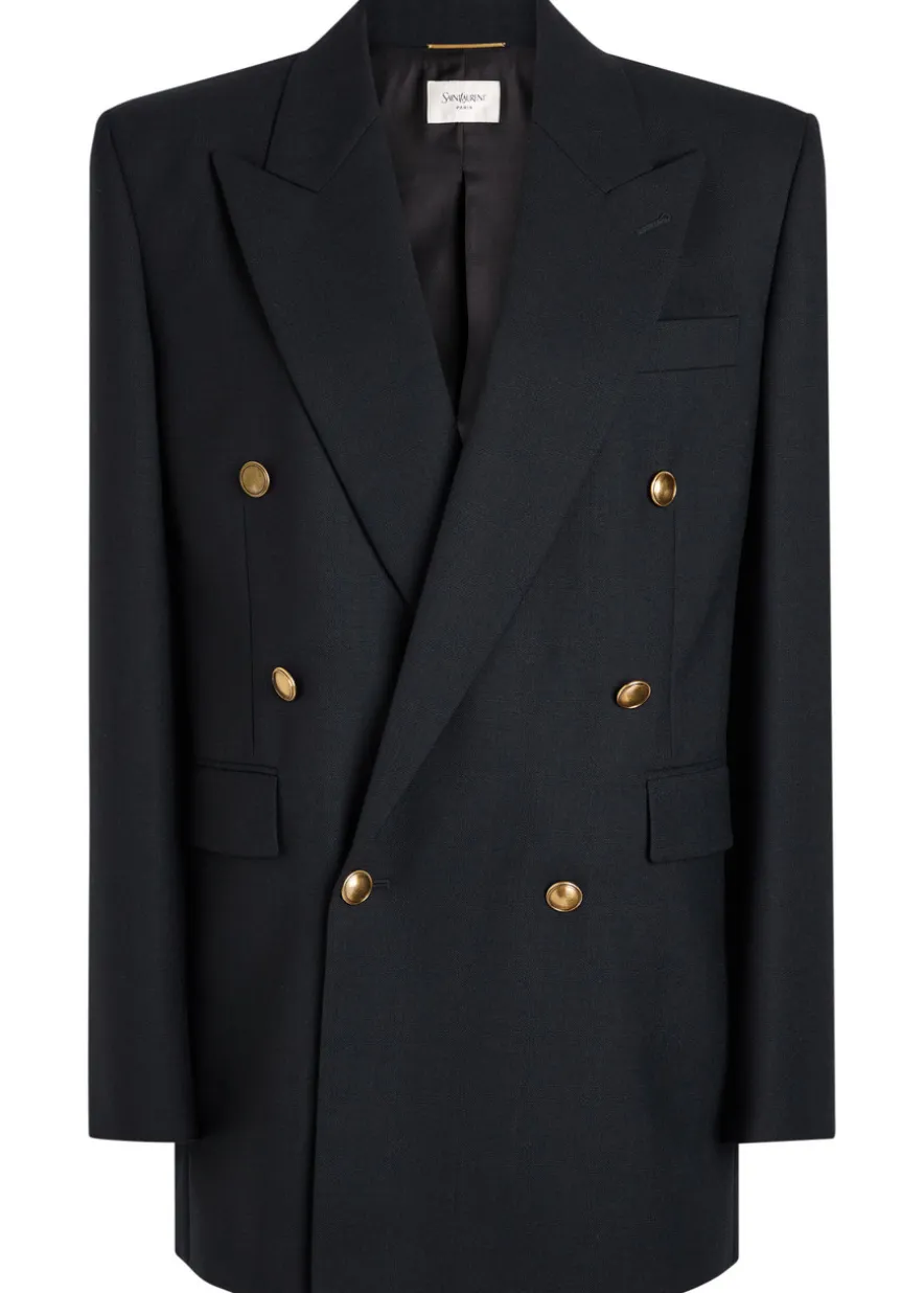 Double-breasted wool blazer