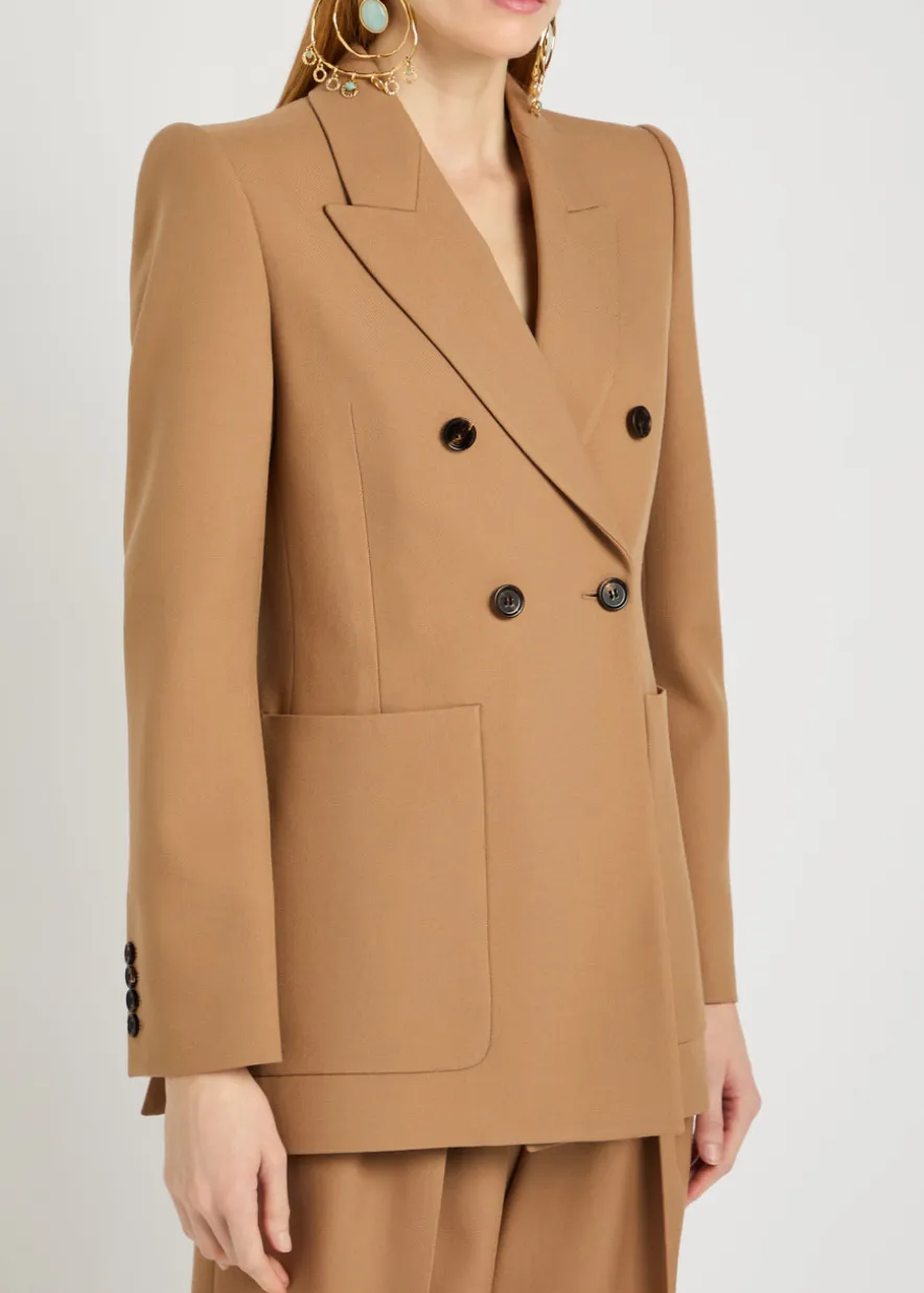 Double-breasted wool blazer