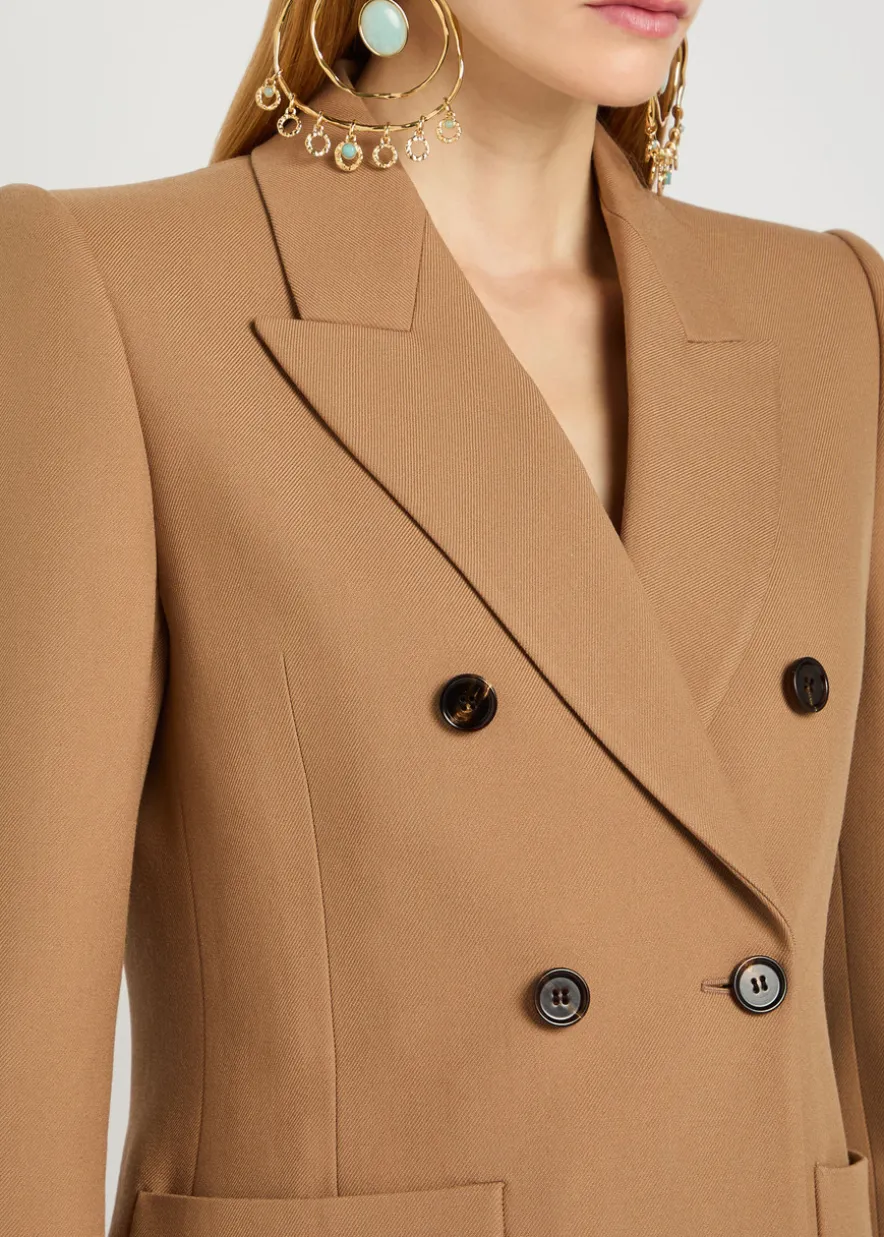 Double-breasted wool blazer