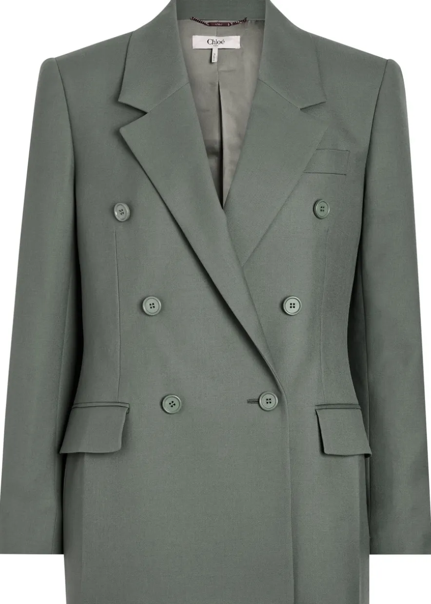 Double-breasted wool blazer