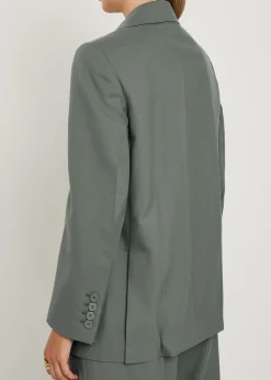 Double-breasted wool blazer