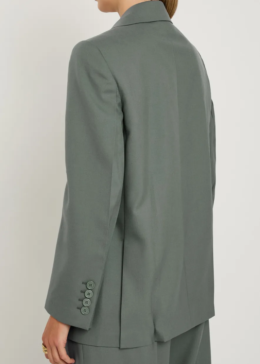 Double-breasted wool blazer