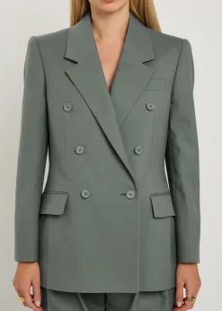 Double-breasted wool blazer