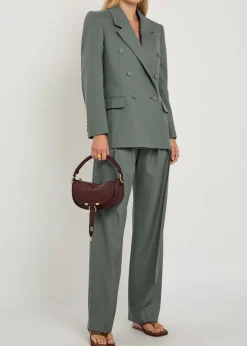 Double-breasted wool blazer