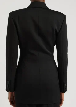 Double-breasted wool blazer