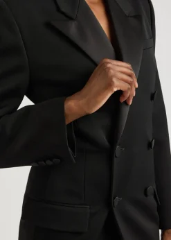 Double-breasted wool blazer