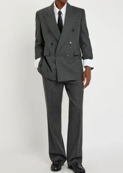Double-breasted wool blazer