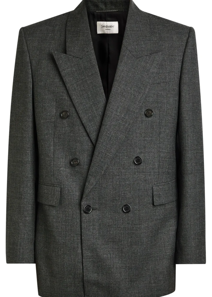 Double-breasted wool blazer