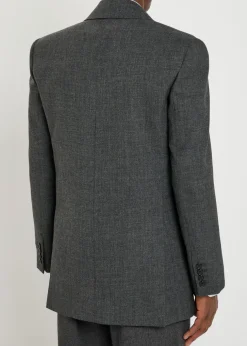 Double-breasted wool blazer