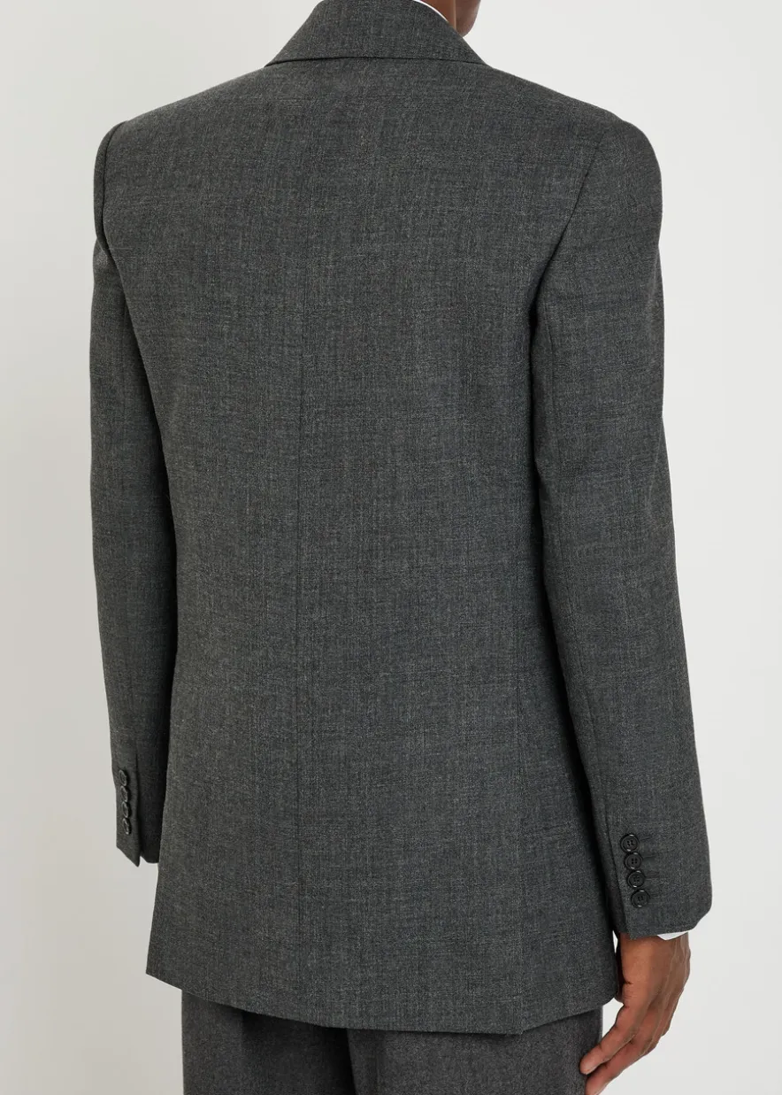Double-breasted wool blazer