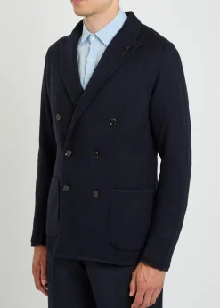 Double-breasted wool blazer