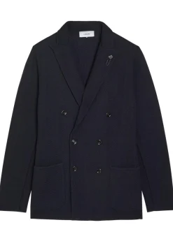 Double-breasted wool blazer
