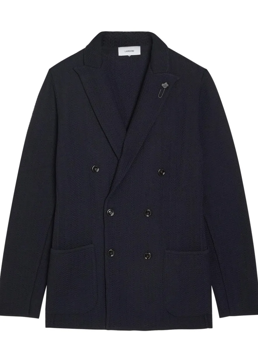 Double-breasted wool blazer