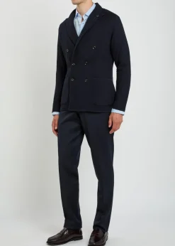 Double-breasted wool blazer