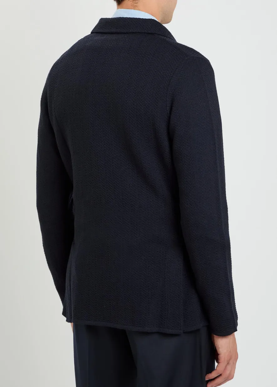 Double-breasted wool blazer