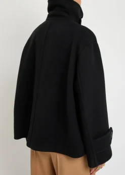 Double-breasted wool-blend jacket