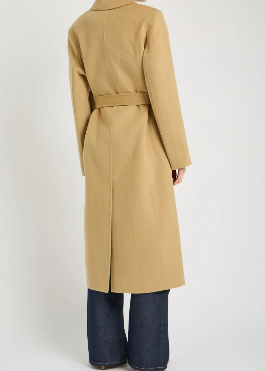 Double-breasted wool-blend trench coat