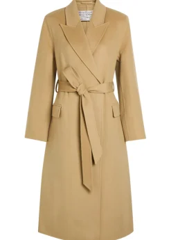Double-breasted wool-blend trench coat