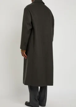 Double-breasted wool coat
