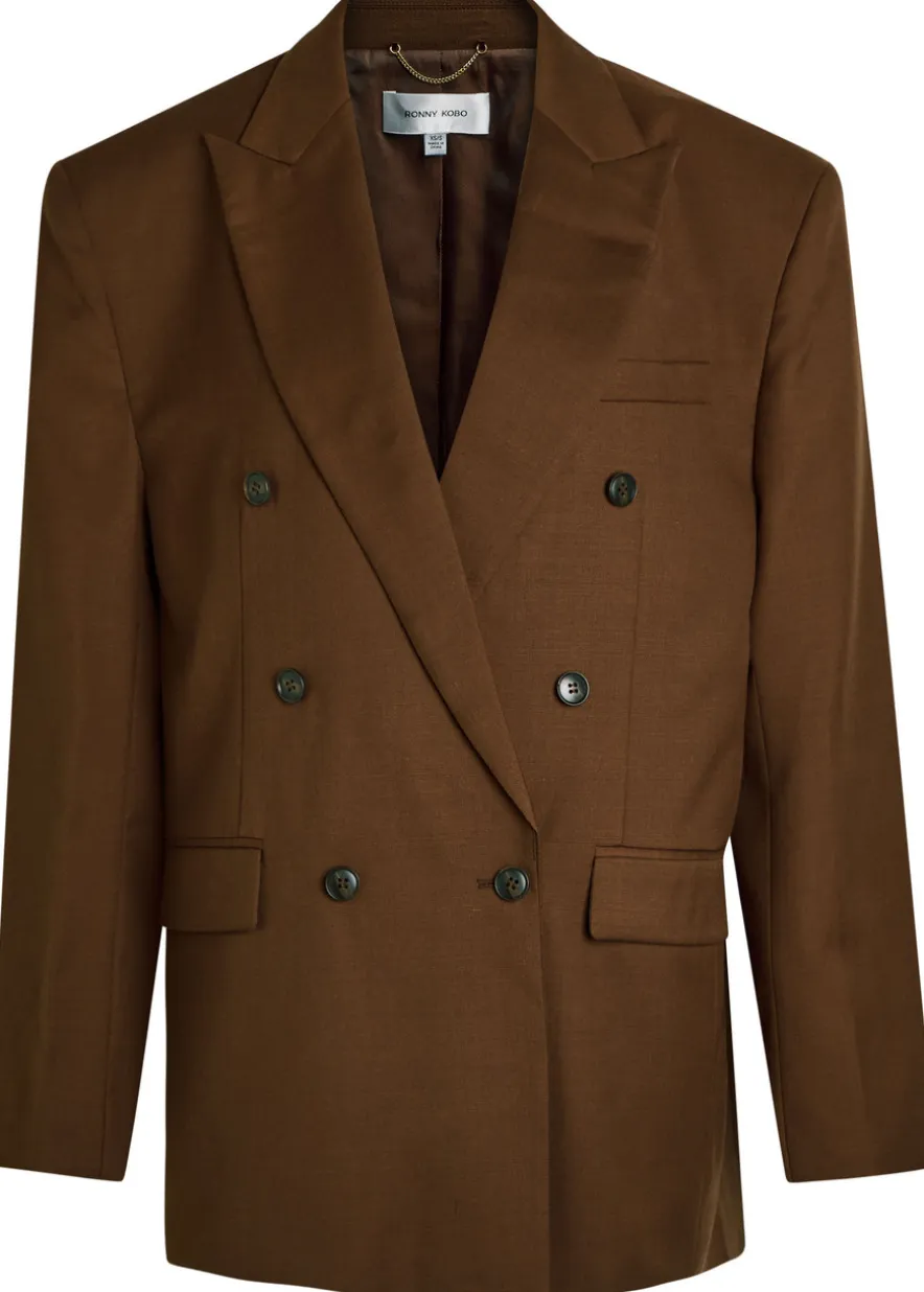 1988 double-breasted woven blazer