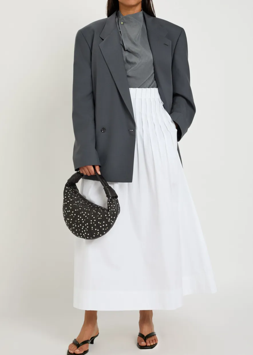 Double-breasted woven blazer