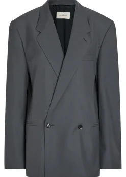 Double-breasted woven blazer