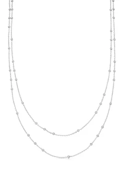 Double Chain sterling silver necklace