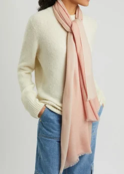 Double-faced wool scarf