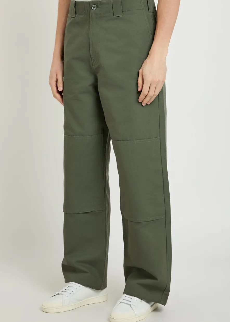 Double-knee cotton-twill chinos