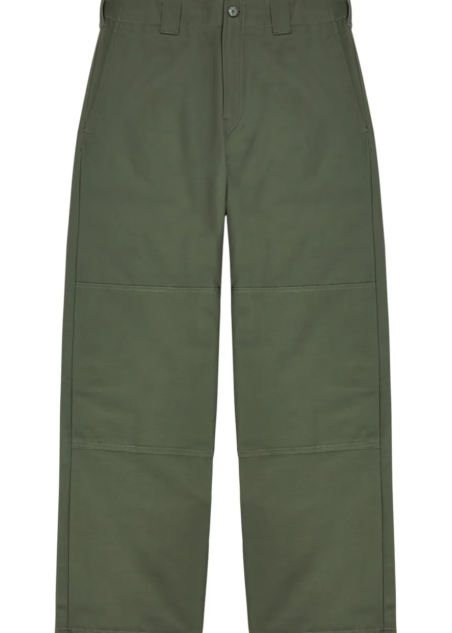 Double-knee cotton-twill chinos