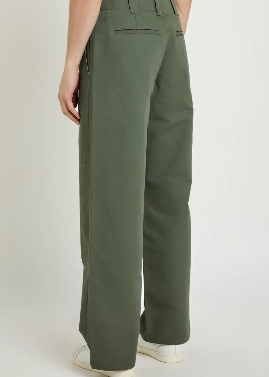 Double-knee cotton-twill chinos