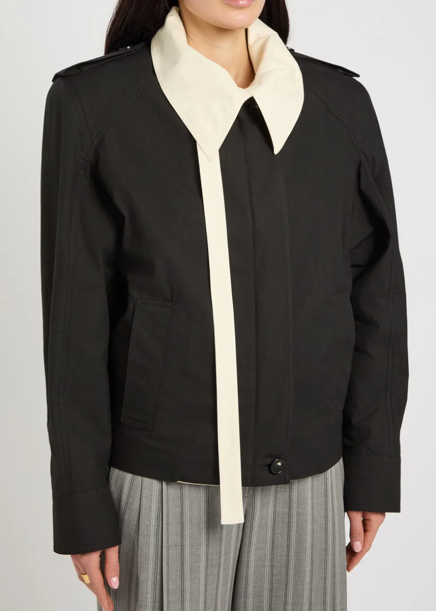 Double-layered cotton-poplin jacket