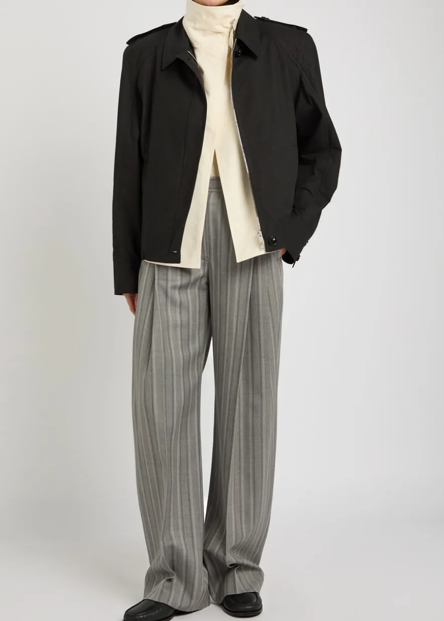Double-layered cotton-poplin jacket