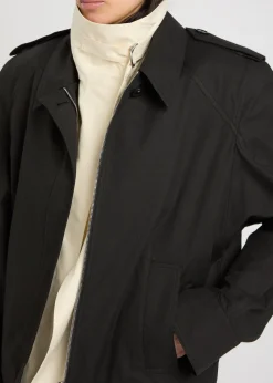 Double-layered cotton-poplin jacket