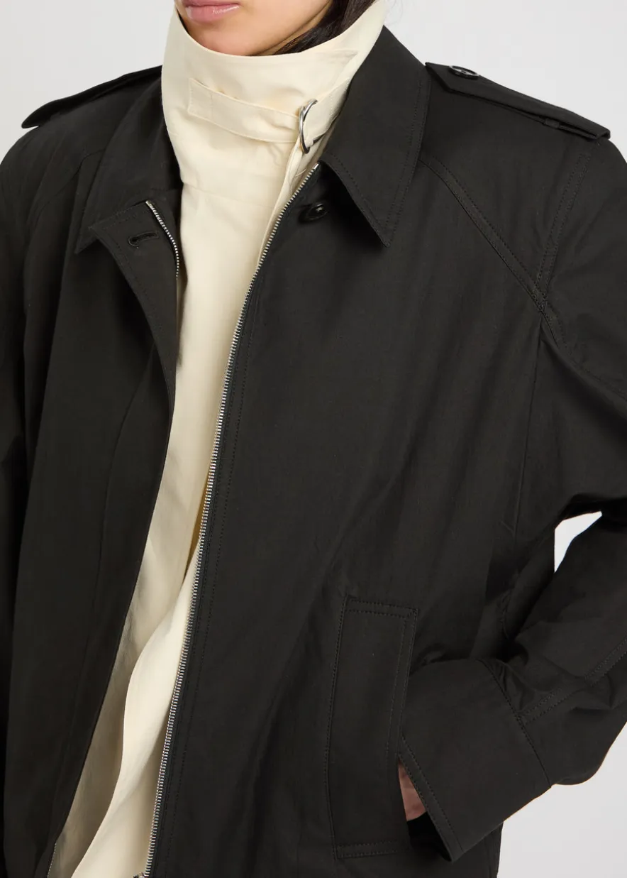 Double-layered cotton-poplin jacket