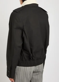 Double-layered cotton-poplin jacket
