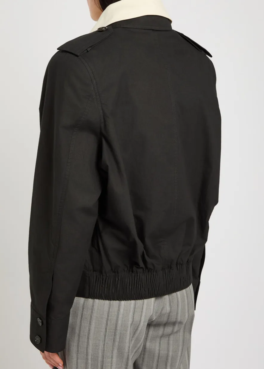 Double-layered cotton-poplin jacket
