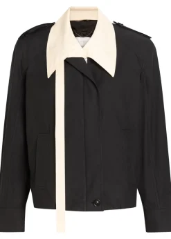 Double-layered cotton-poplin jacket