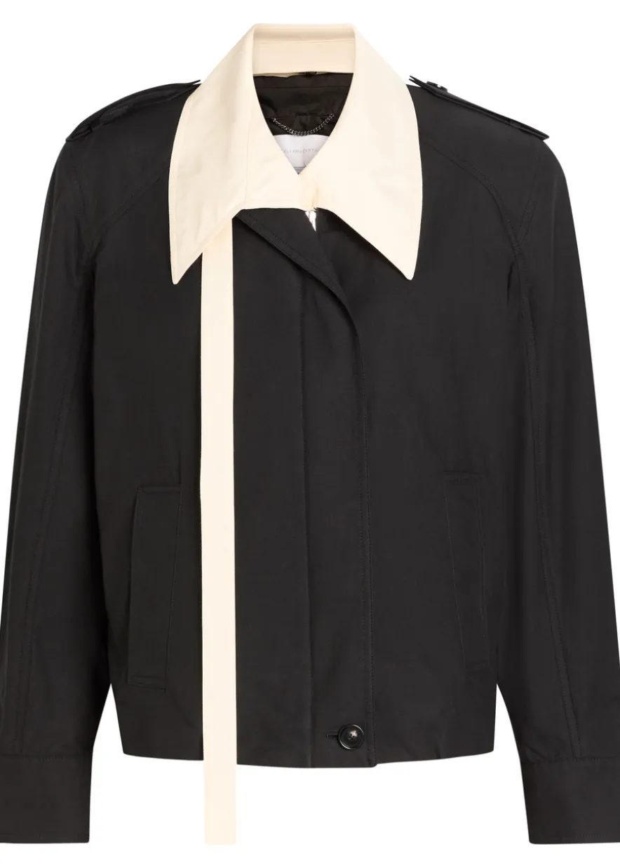Double-layered cotton-poplin jacket