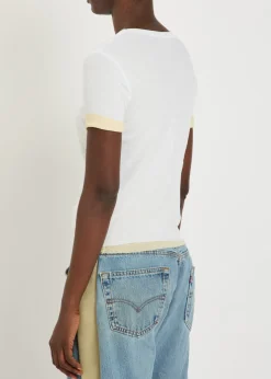 Double-layered cotton T-shirt