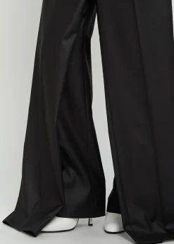 Double Leg layered wool-blend trousers