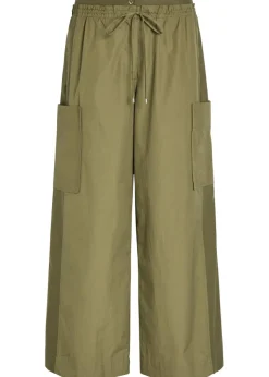 Double-waistband straight-leg trousers