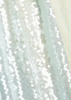 Drama sequin-embellished stretch-mesh maxi dress