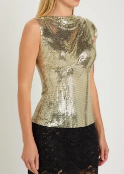 Draped chainmail top