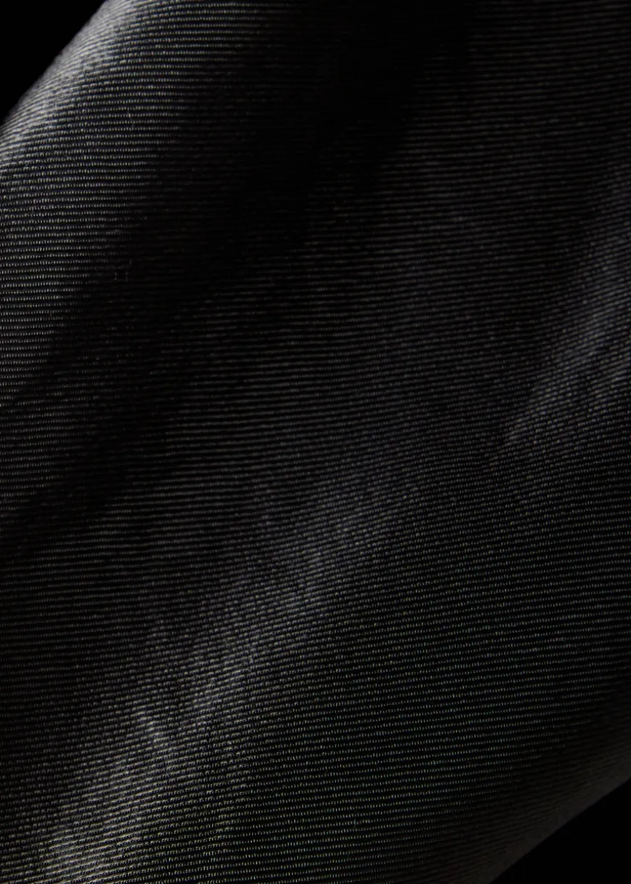 Draped double-breasted wool blazer