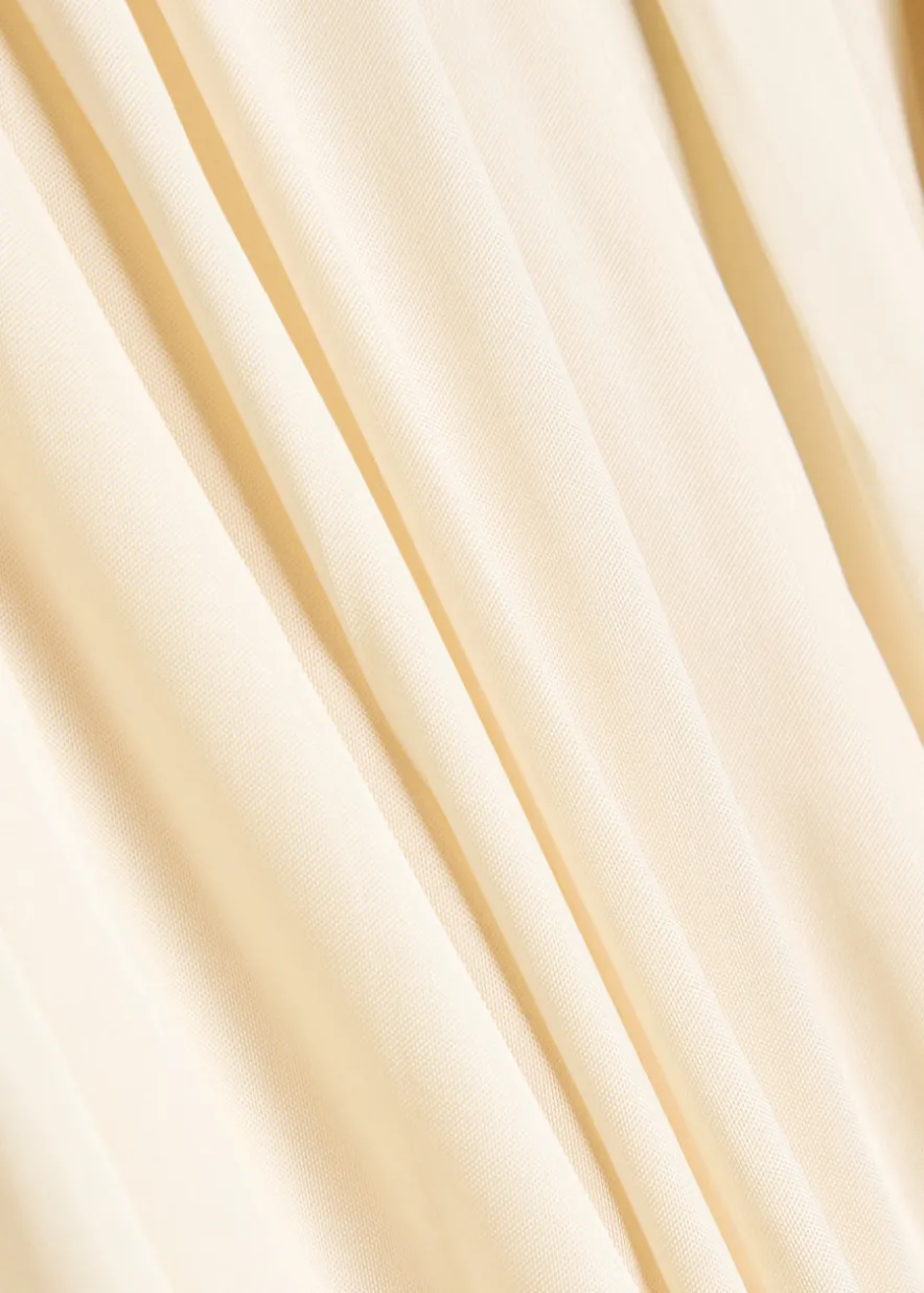 Draped gathered stretch-jersey gown