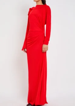 Draped jersey gown