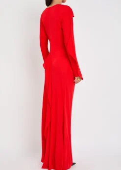 Draped jersey gown